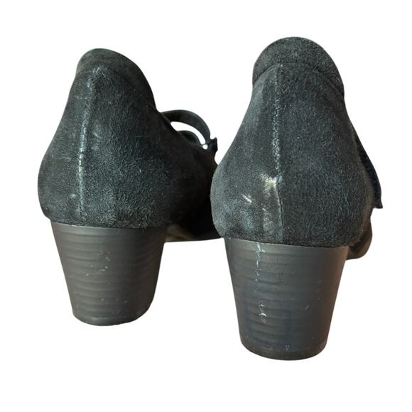 Wolky Black Suede Mid Heel Mary Jane Comfort Shoes size 39 US 8 - Picture 9 of 15